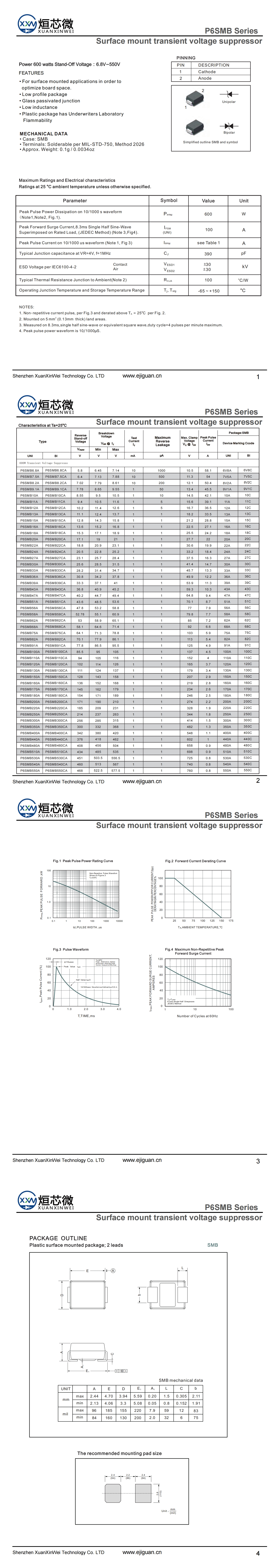 P6SMB510CA